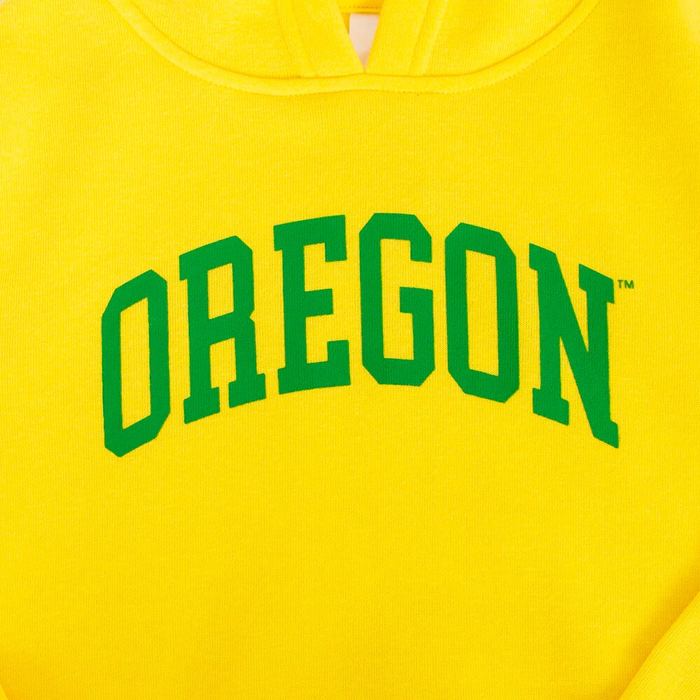 Arched Oregon, Zoozatz, Yellow, Hoodie, Polyester Blend, Kids, Youth, Fleece, Pullover, Sweatshirt, 691875